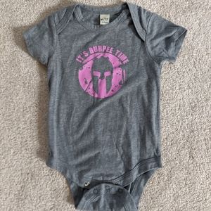 Spartan gray onesie